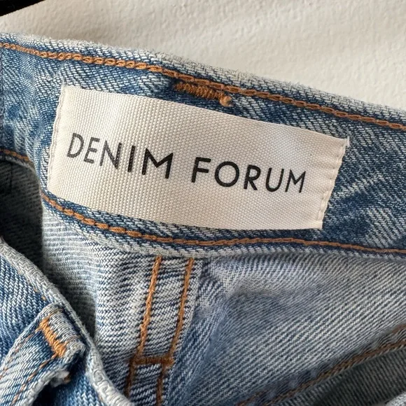 Denim Forum women’s button fly straight Joni high rise loose Jeans 26 L - Picture 7 of 9